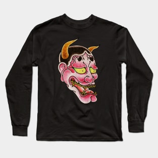 Hannya Noh Mask Long Sleeve T-Shirt